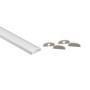 Profilé de ruban LED en saillie avec diffuseur - Kit complet - 13x5,6mm - Ruban LED ≤10mm - 2 mètres