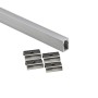 Profil en saillie pour ruban LED avec diffuseur – Kit complet – 12x8 mm – Ruban LED ≤5 mm – 2 mètres
