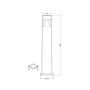 Borne LED FUMAGALLI ELISA 800 – 10W CCT – IP55 – 80 cm