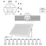 Pack de 10 balises solaires LED encastrables avec panneau