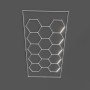 Luminaire linéaire hexagonal - 6500K - 44 x 2,2 cm