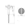 Projecteur solaire LED extérieur avec piquet CCT réglable sur 3 températures différentes de 3000-6000ºK - 1W - IP65