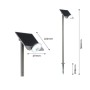 Lampadaire LED solaire avec capteur IP44