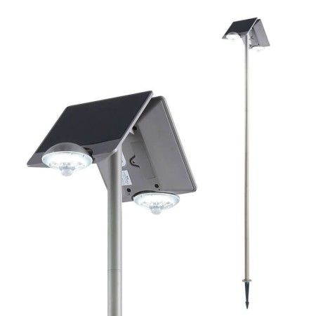 Lampadaire double solaire LED avec détecteur IP44