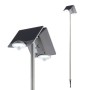 Lampadaire double solaire LED avec détecteur IP44