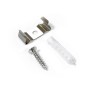 Kit - 40 Agrafes métalliques + 40 Vis + 40 Chevilles - Structure LED Hexagonale