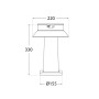 Borne solaire LED "FELICE 400" avec capteur PIR - 33 cm - 4000K - 2 modes de fonctionnement