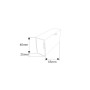 Connecteur droit pour luminaire linéaire - 180° - 2,2 cm