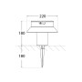 Potelet LED solaire sur piquet 18cm avec capteur PIR - 3 modes de fonctionnement CCT réglable sur 3 températures de 3000-6500ºK