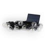 Guirlande solaire LED 8 mètres avec batterie et 10 ampoules intégrées