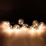 Guirlande solaire LED 8 mètres avec batterie et 10 ampoules intégrées