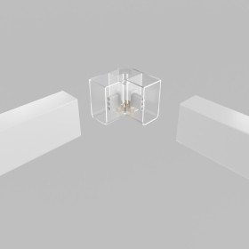 Connecteur en V pour hexagone - 90° - 2,2 cm