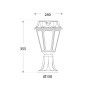 Lanterne LED sur pied solaire "MINILOT/ROSETTA" avec capteur PIR - 4000K - 2 modes de fonctionnement