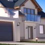 Lanterne murale solaire LED extérieure "BISSO/ROSETTA" avec capteur PIR - 2 modes de fonctionnement - 4000K