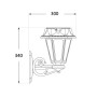 Lanterne murale solaire LED extérieure "BISSO/ROSETTA" avec capteur PIR - 2 modes de fonctionnement - 4000K