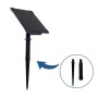 Kit de 4 spots LED sur piquet avec panneau solaire - 5W - IP66 - 3000K