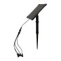 Kit de 4 spots LED sur piquet avec panneau solaire - 5W - IP66 - 3000K