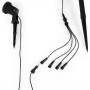 Kit de 4 spots LED sur piquet avec panneau solaire - 5W - IP66 - 3000K