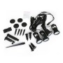 Kit de 4 spots LED sur piquet avec panneau solaire - 5W - IP66 - 3000K