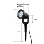 Kit de 4 spots LED sur piquet avec panneau solaire - 5W - IP66 - 3000K