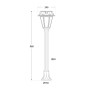 Borne LED solaire de jardin "MIZAR/ROSETTA" avec capteur PIR - 2 modes de fonctionnement - 4000K