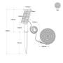 Ruban LED solaire extérieur avec télécommande 18W - 12mm - 5 mètres - 2700K - IP65