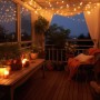 Guirlande lumineuse solaire LED type guinguette féerique - IP44 - 11 mètres