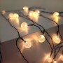 Guirlande lumineuse solaire LED type guinguette féerique - IP44 - 11 mètres