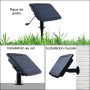 Guirlande guinguette solaire d'extérieur - 25 ampoules LED E10 - IP44 - 9,2 mètres
