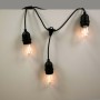 Guirlande guinguette solaire d'extérieur - 15 ampoules LED E27 à filament - IP44 - 10 mètres