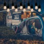 Guirlande guinguette solaire d'extérieur - 15 ampoules LED E27 à filament - IP44 - 10 mètres