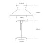Lampe à poser design "ALICE" - E27