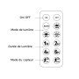 Projecteur solaire LED de sécurité 32W - Détecteur PIR et télécommande - 4000K - IP65