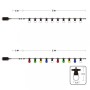 Guirlande lumineuse LED 10 ampoules intégrées - 8 mètres