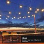 Guirlande LED 10m avec 20 ampoules Blanc Chaud 9W