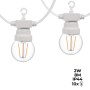 Guirlande LED câble blanc 10 ampoules LED 3000ºK - 8 mètres