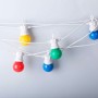 Guirlande LED multicolore fil blanc 10 ampoules LED - 8 mètres