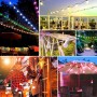 Guirlande LED multicolore fil blanc 10 ampoules LED - 8 mètres