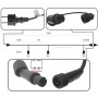 Kit guirlande lumineuse extérieure 10 mètres + 10 ampoules LED E27 1W - IP44 - Blanc chaud