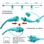 Câble guirlande guinguette extérieur 10 mètres - IP44