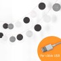 Guirlande lumineuse LED exterieur 24 boules 3 mètres USB - Intérieur / Extérieur