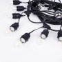 Kit guirlande lumineuse extérieure 11,5 mètres + 10 ampoules LED E27 filament 1W - IP44 - Blanc chaud