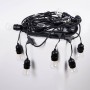Kit guirlande lumineuse extérieure 11,5 mètres + 10 ampoules LED E27 filament 1W - IP44 - Blanc chaud