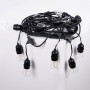 Kit guirlande lumineuse extérieure 11,5 mètres + 10 ampoules LED E27 à filament 1W - IP44 - Ambre