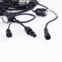 Kit guirlande lumineuse extérieure 11,5 mètres + 10 ampoules LED E27 à filament 1W - IP44 - Ambre