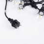 Kit guirlande lumineuse extérieure 11,5 mètres + 10 ampoules LED E27 à filament 1W - IP44 - Ambre