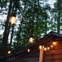 Kit guirlande lumineuse extérieure 11,5 mètres + 10 ampoules LED E27 à filament 1W - IP44 - Ambre