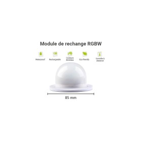 Kit de remplacement pour boule lumineuse rechargeable RGBW 3W