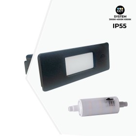 Balise LED encastrable au mur "Nina 150" 3,5W - IP55 - R7S - CCT réglable sur 3 températures de 3000-6500ºK - Fumagalli