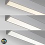 Luminaire linéaire LED CCT réglable de 3000-5000ºK de surface / suspendu - 40W - Puissance réglable - 120cm